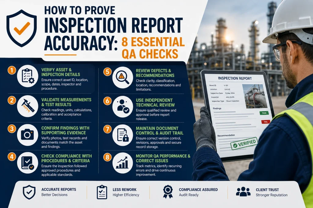 visual representation of How to Prove Inspection Report Accuracy: 8 Essential QA Checks