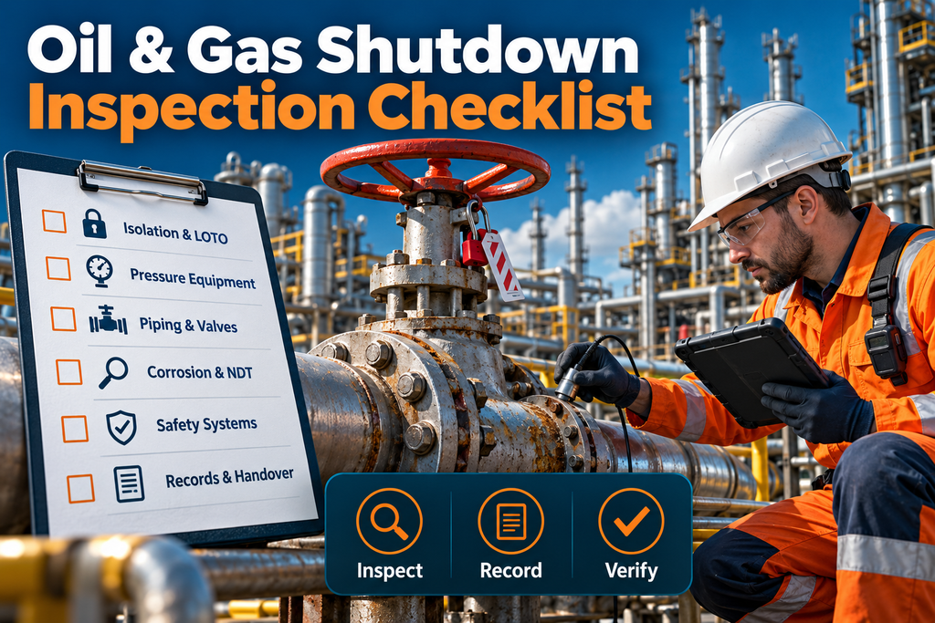 visual representation of Oil & Gas Shutdown Inspection Checklist