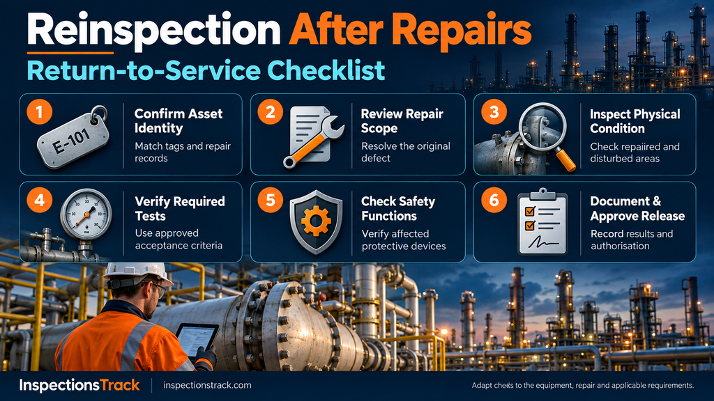 visual representation of Reinspection After Repairs: A Practical Return-to-Service Checklist